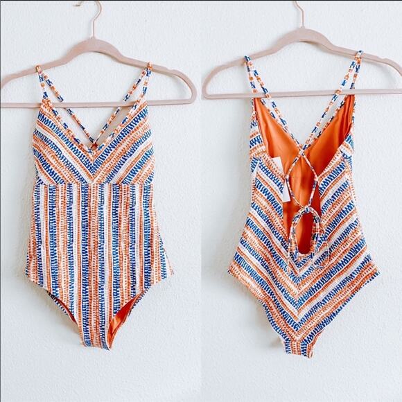 LemLem X H&M Striped Padded Bathing Suit Size SMALL - Picture 5 of 6